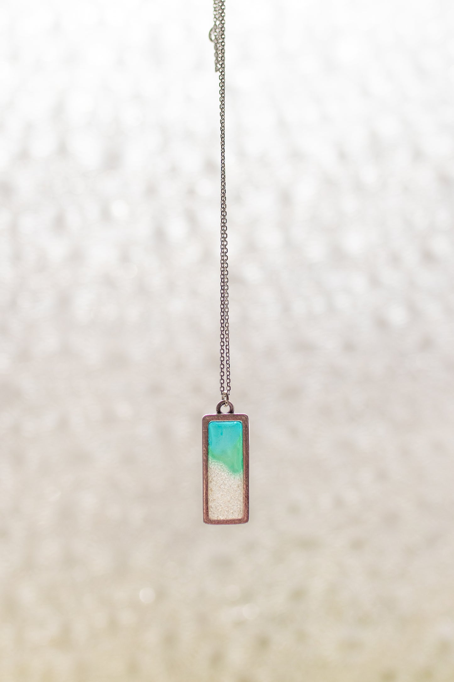 Resin Necklace made with Panama City Beach sand