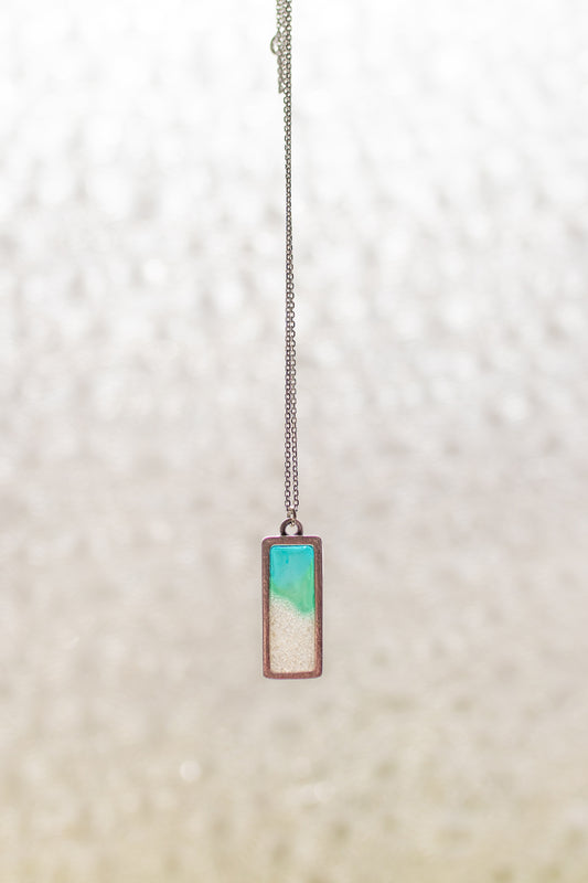 Resin Necklace made with Panama City Beach sand